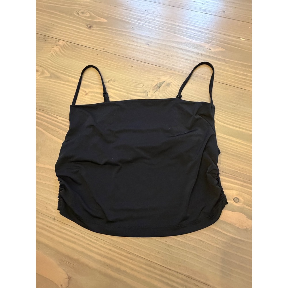 E11 Urban Outfitters Black Ruched Cami Top Adjustable Straps Small